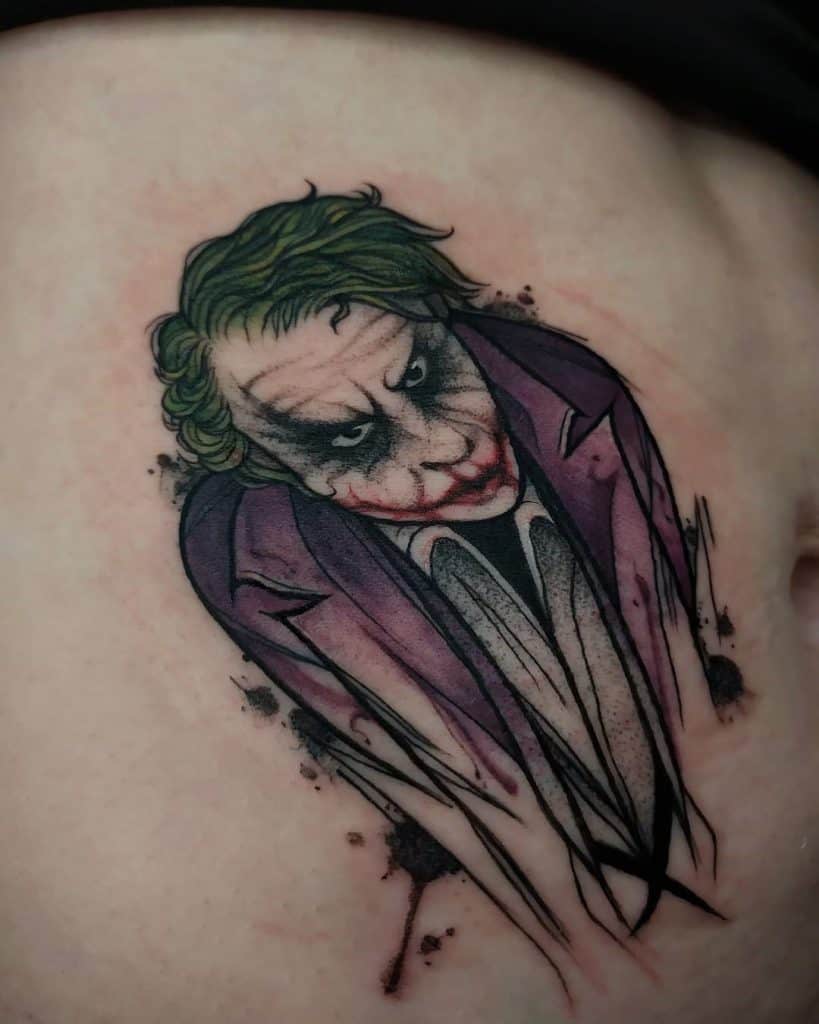 Colorful Joker Tattoo Drawing 