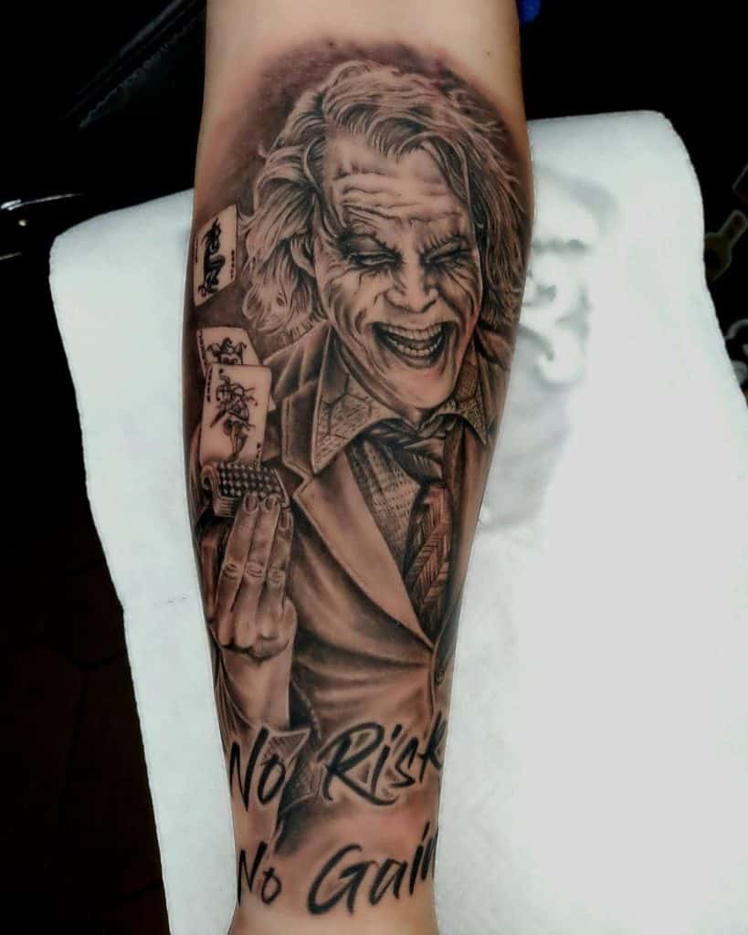Joker No Risk Tattoo Idea 