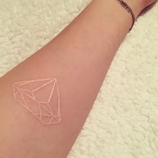 White Ink Tattoos On Dark Skin, saved tattoo, Geometric 3