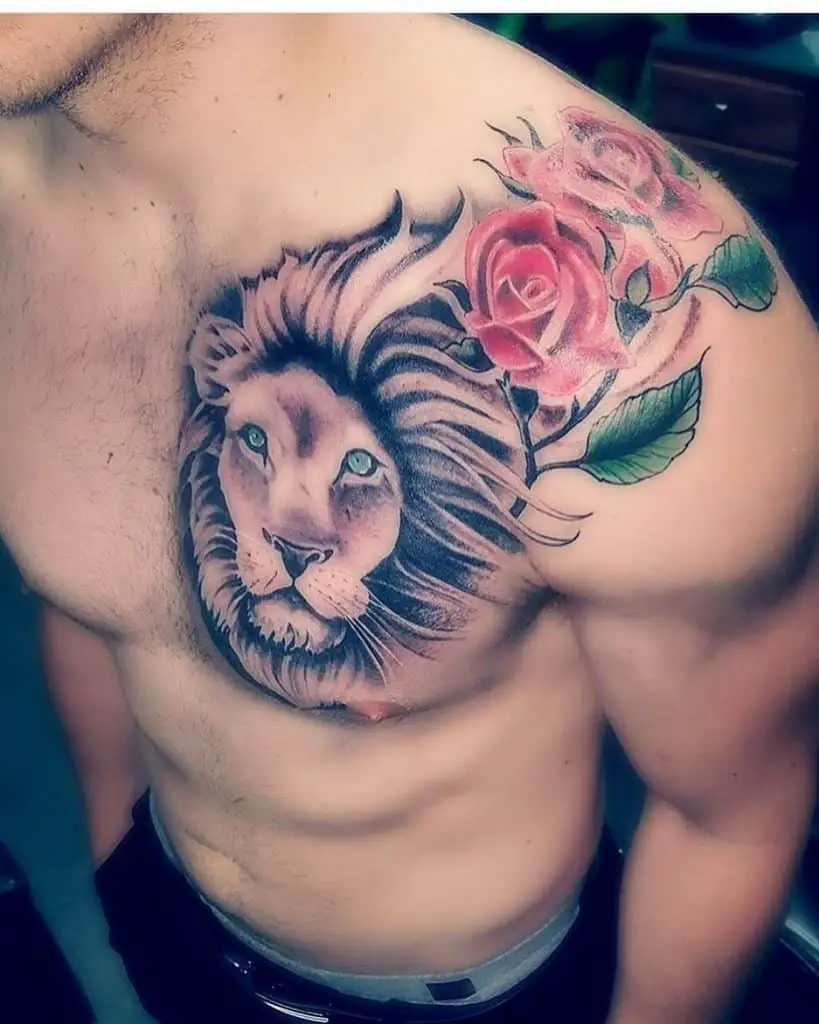 lion gave lioness a single red rose