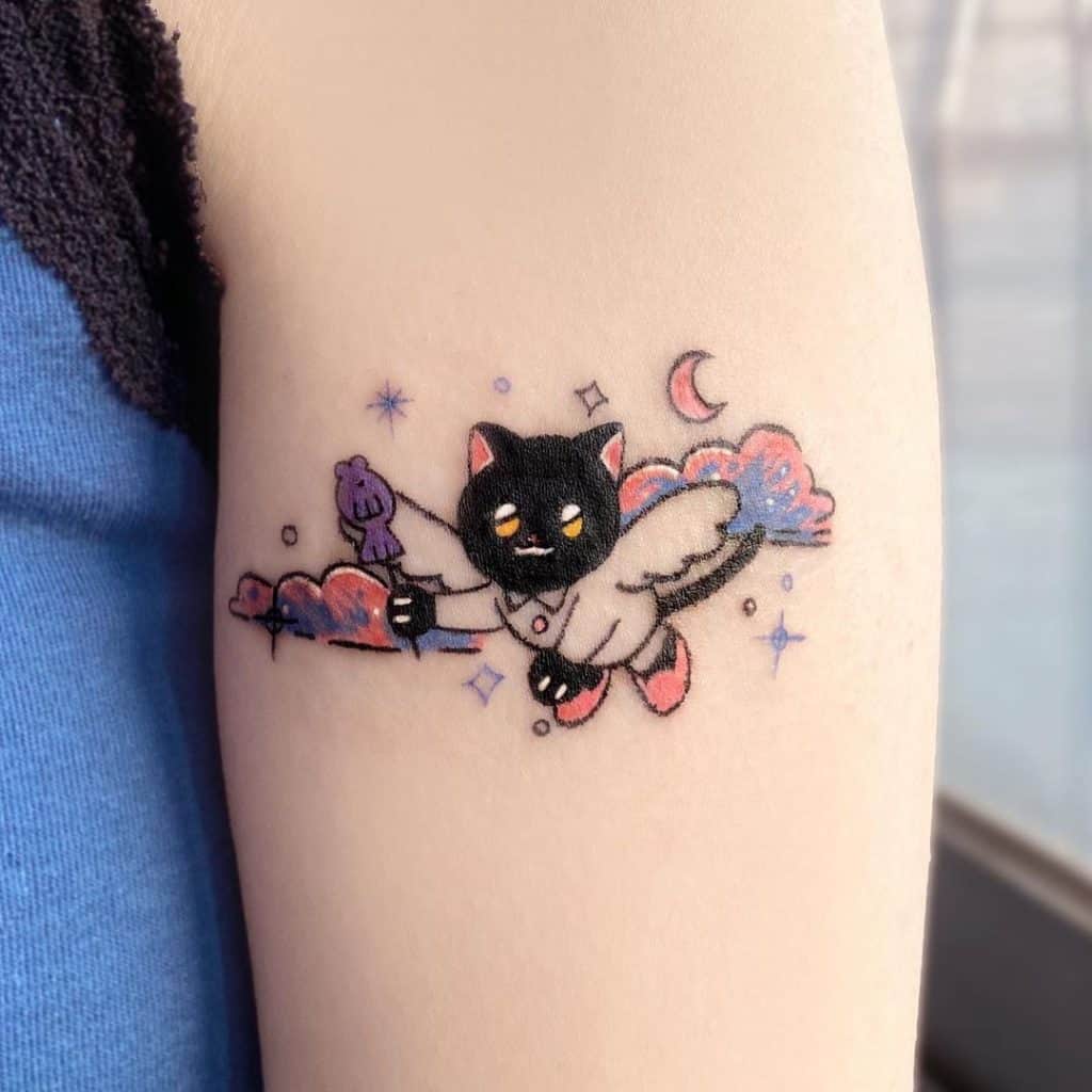 Black Cat Tattoos, saved tattoo, Cartoon 3