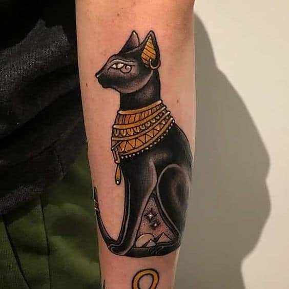 Black Cat Tattoos, saved tattoo, Egyptian 1