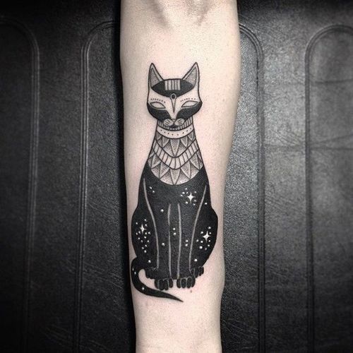 Black Cat Tattoos, saved tattoo, Egyptian 3