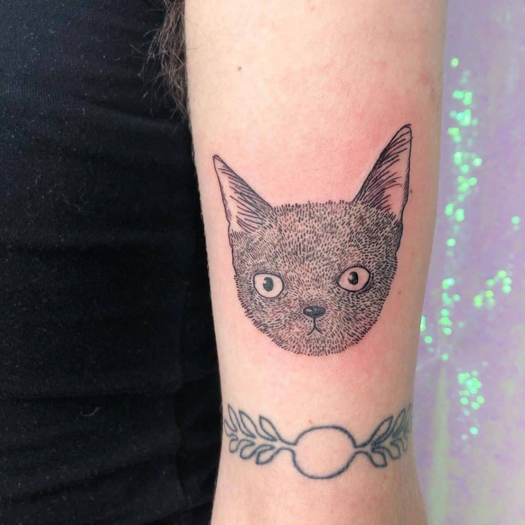 Black Cat Tattoos, saved tattoo, Linework 2