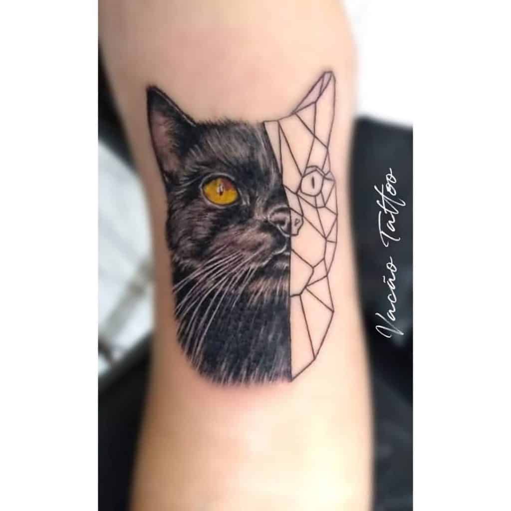 Black Cat Tattoos, saved tattoo, Realistic 2