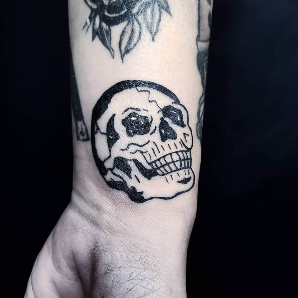 Skeleton Hand Tattoo, saved tattoo, skull 3