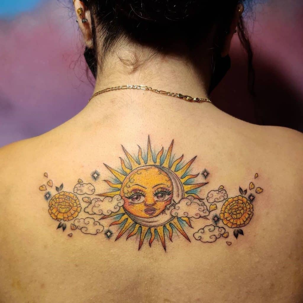 Unique Sun and Moon Tattoo Designs