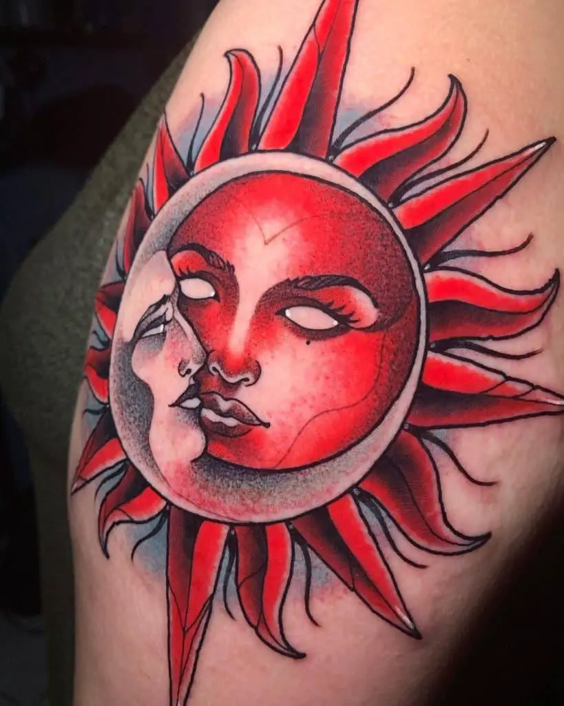 Unique Sun and Moon Tattoo Designs 2