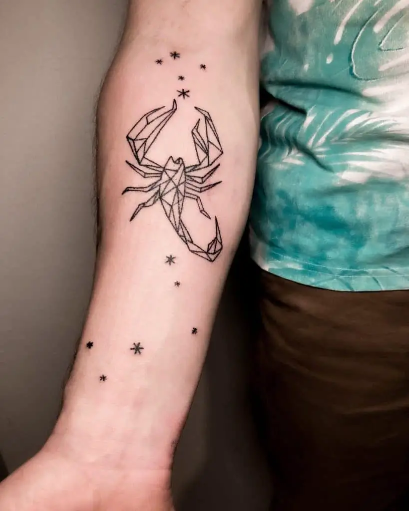 Black Small Scorpion Tattoo 
