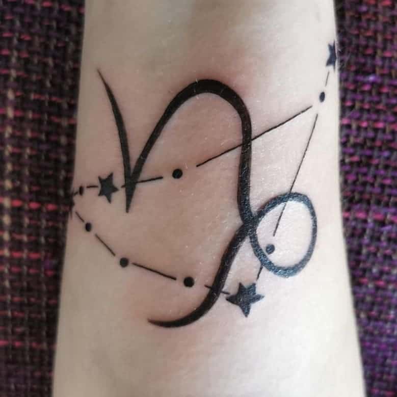 Capricorn Sign on the Wrist Tattoo 3