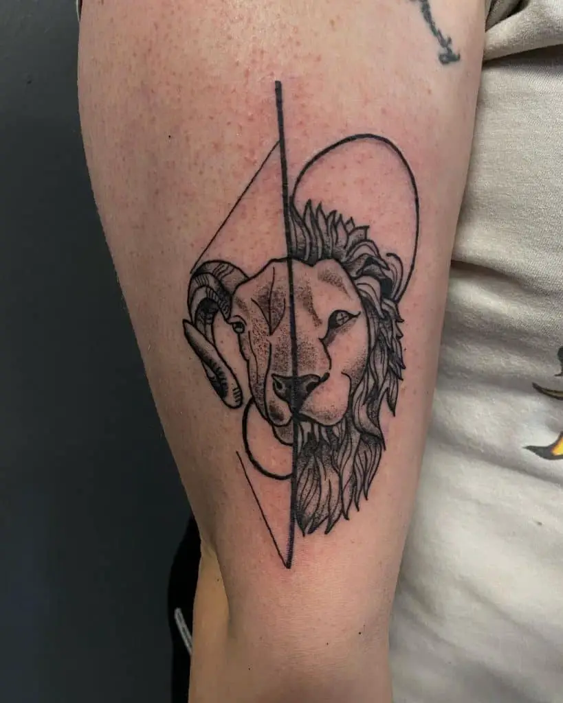 Capricorn and Another Zodiac Sign Tattoo 2