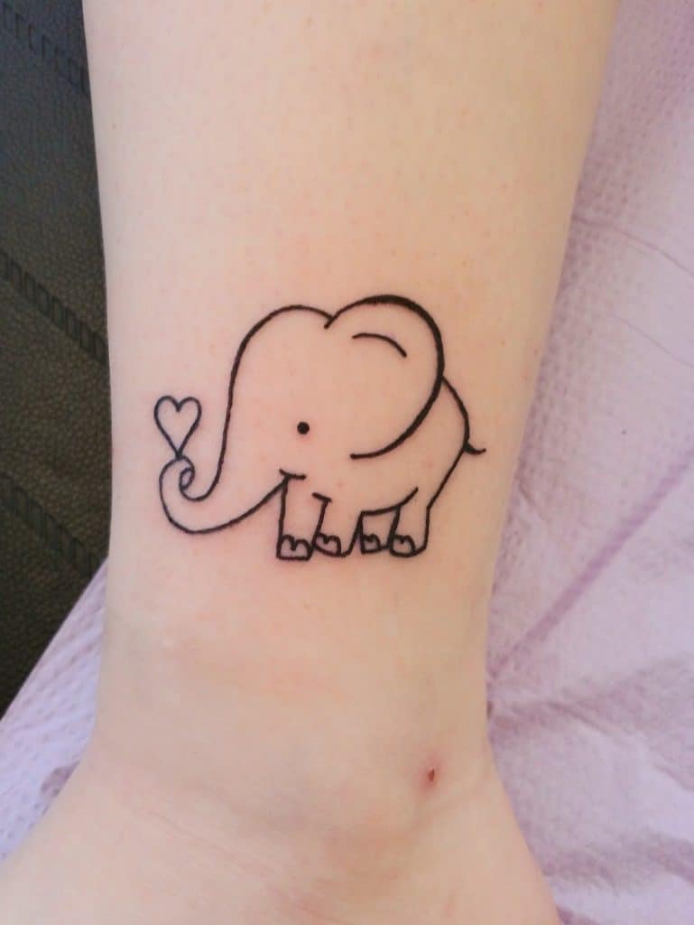 Cute Elephant Small Tattoos