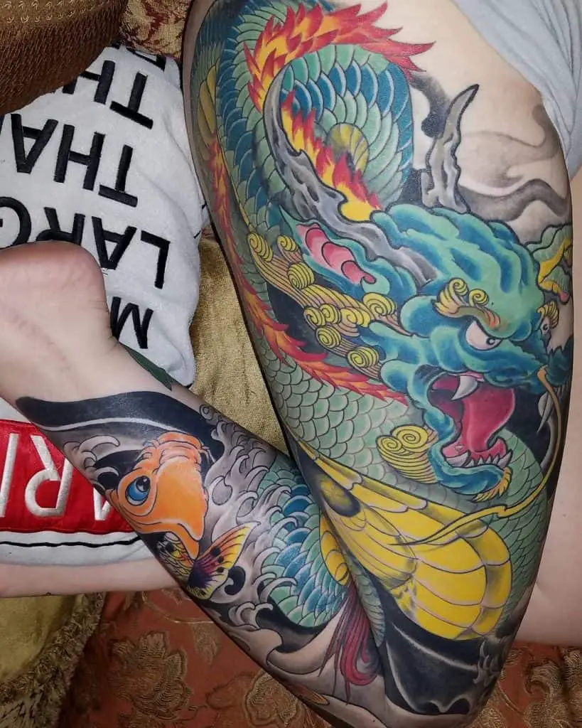 Dragon Tattoo on Full Leg