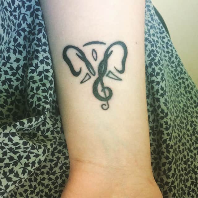 Elephant Tattoo on The Wrist