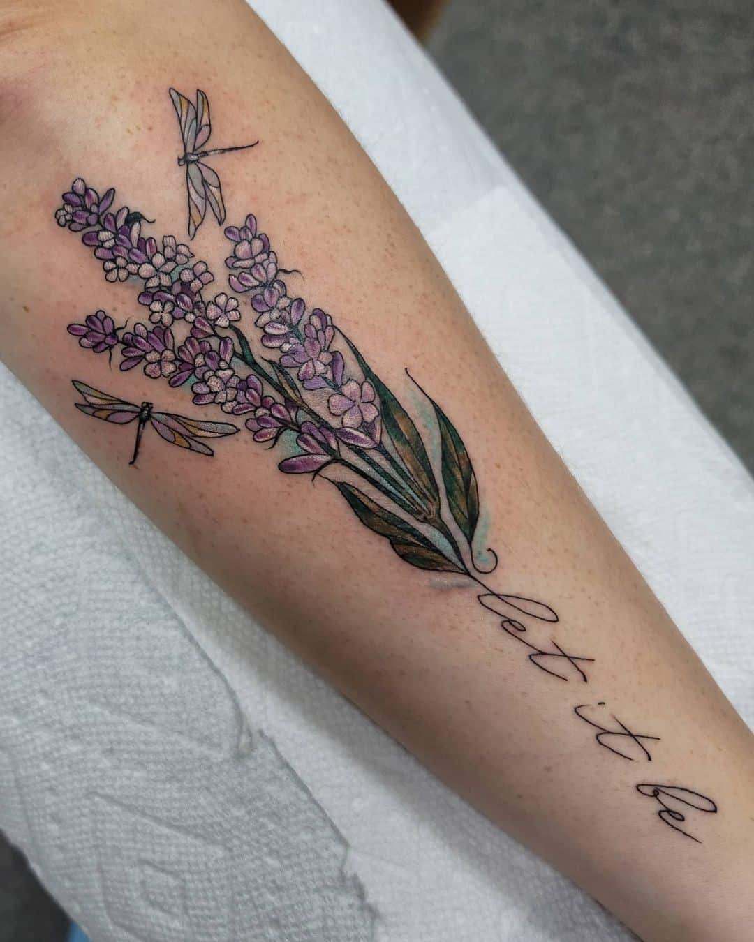 Lavender and dragonfly