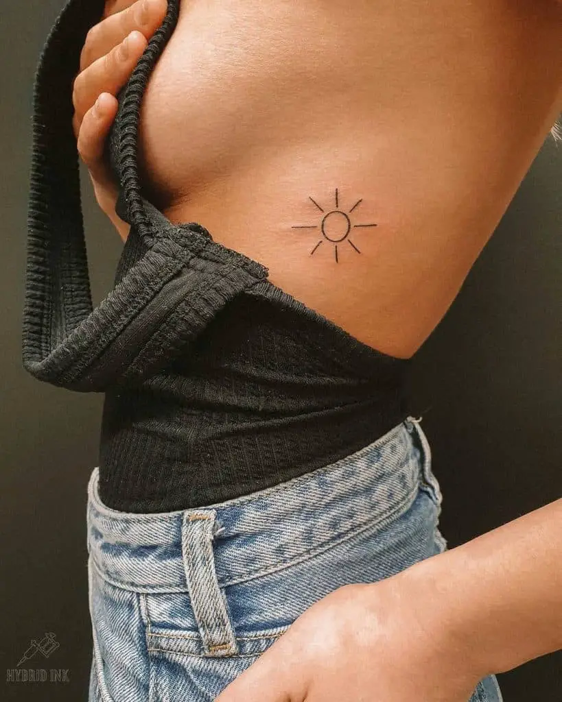 Minimalist Sun Tattoo Ideas 4