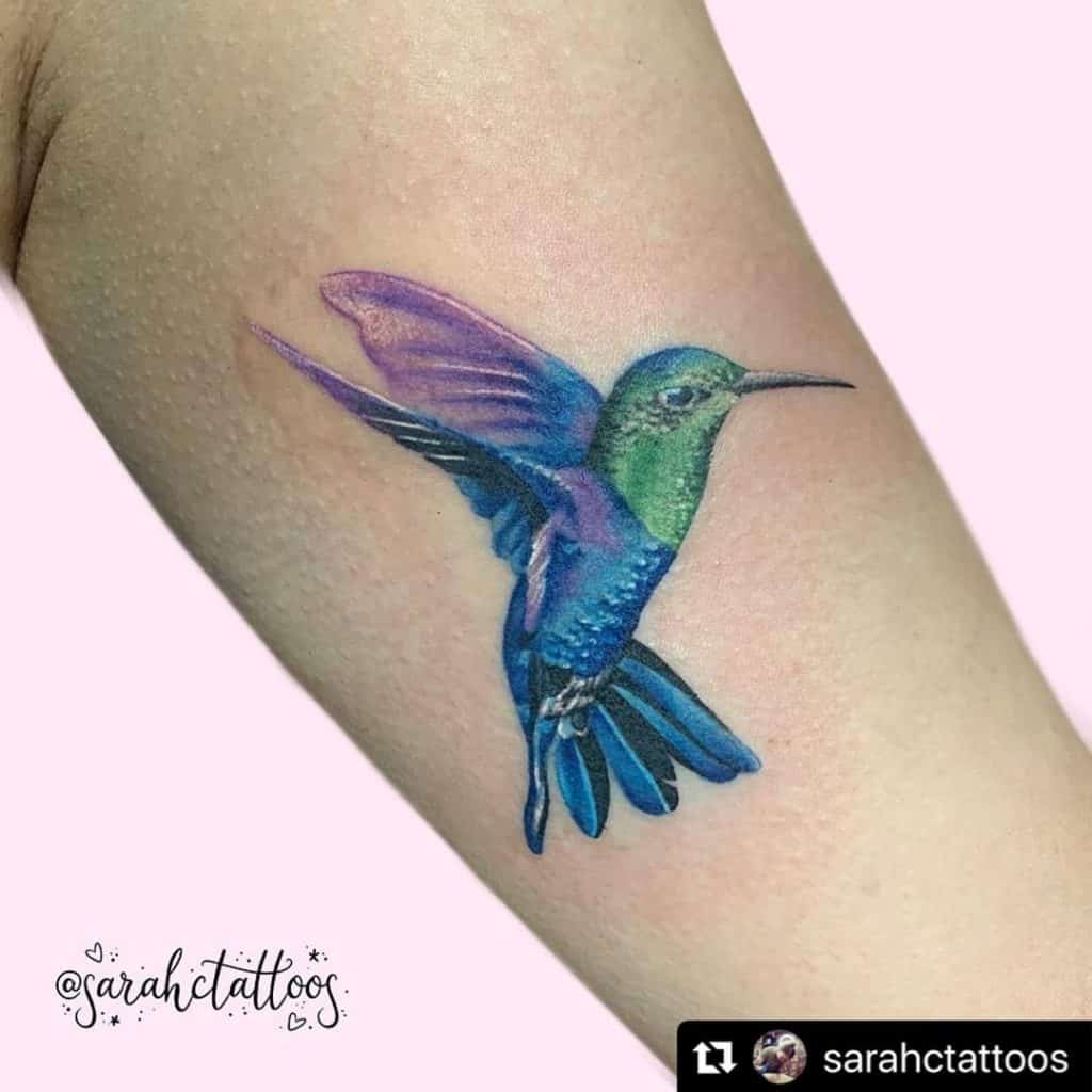 Realistic Hummingbird Tattoo 2