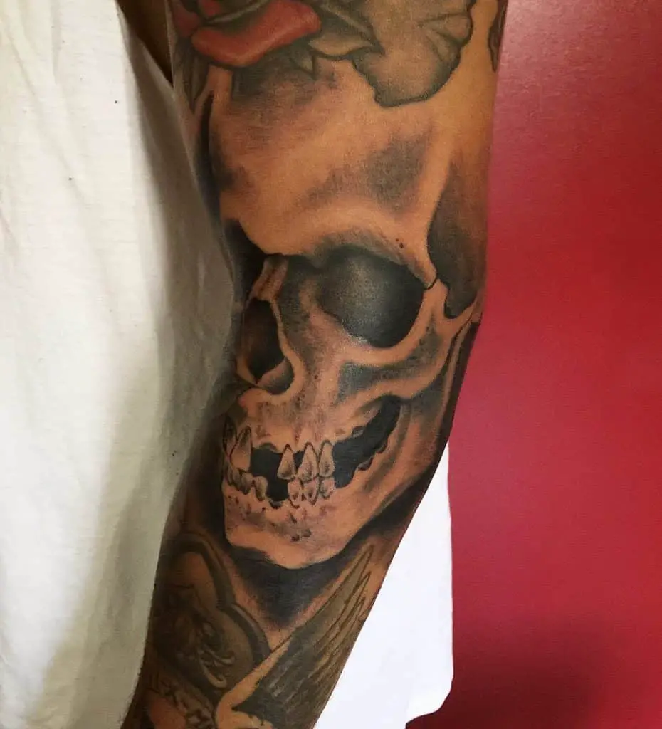 Skull Elbow Tattoos 3