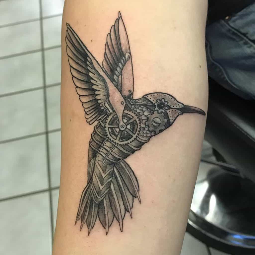 Steampunk Hummingbird Tattoo 1