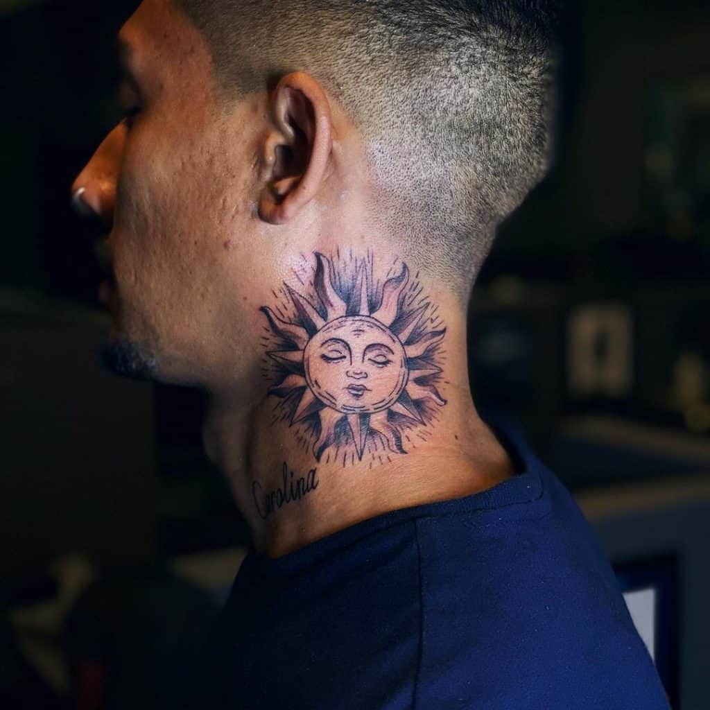 Sun Face Tattoo 3