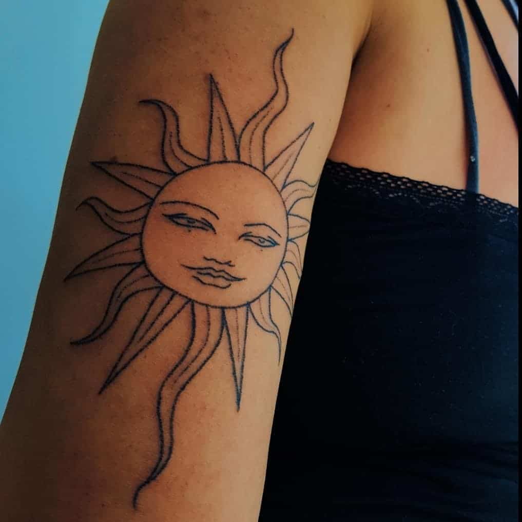 Sun Rays Tattoo 2