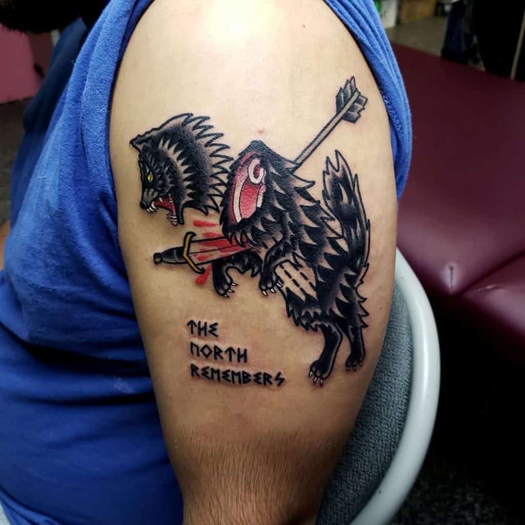 Symbol and Quote Tattoo