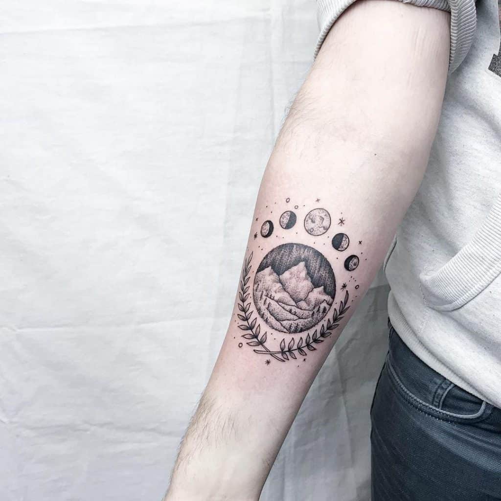 The Moon Small Forearm Tattoo Inspiration