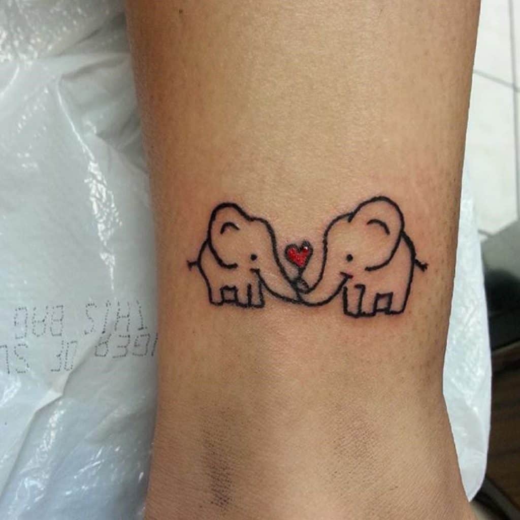 Two elephants in love