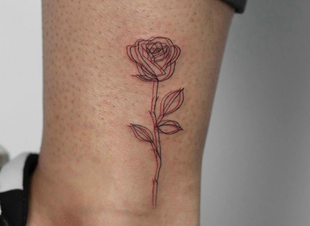 3D Rose Tattoo