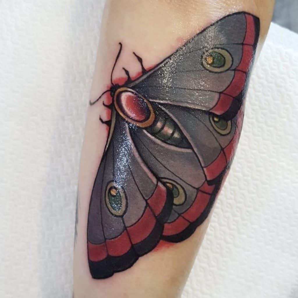 Black Delicate Butterfly Tattoo 
