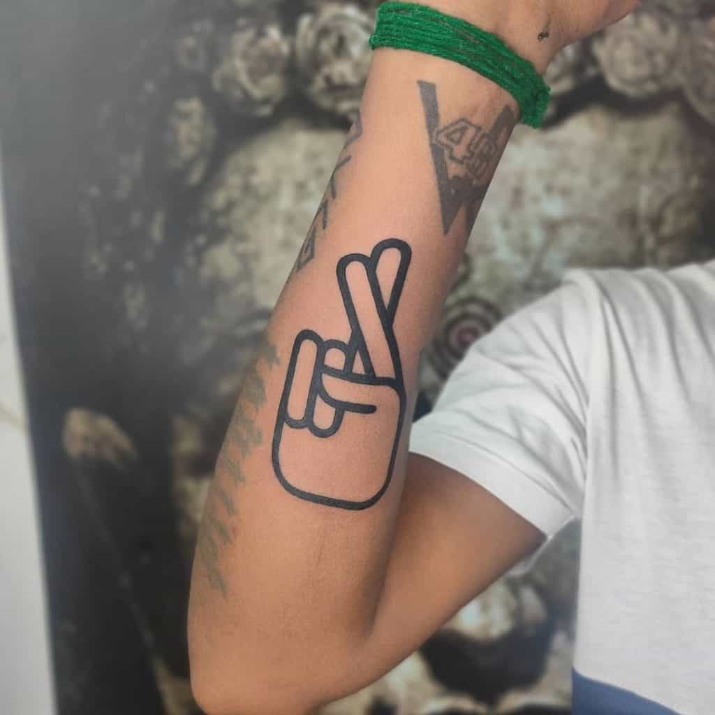 Black Peace Tattoo Symbol 