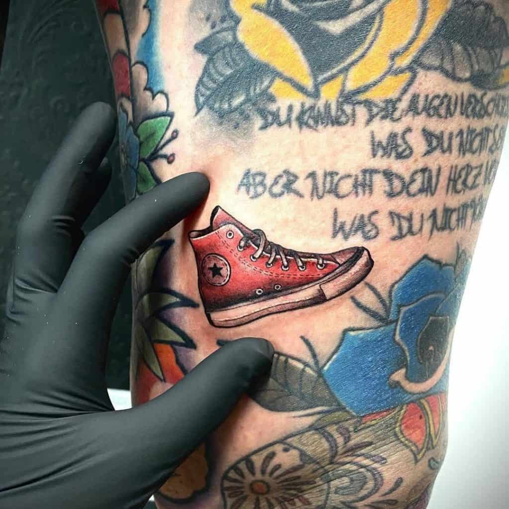 Converse Or Sneakers 3D Tattoo Designs