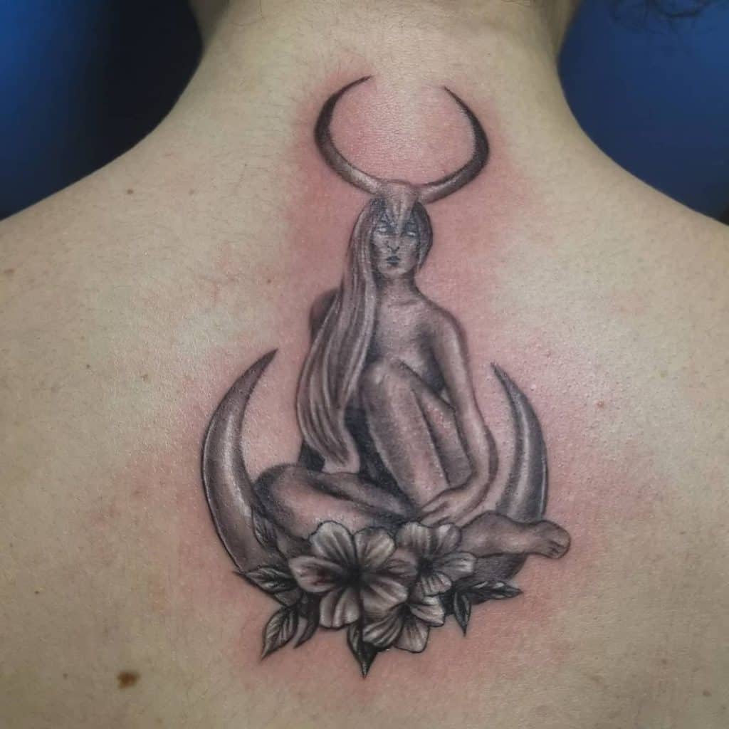 Female Taurus Tattoo 2