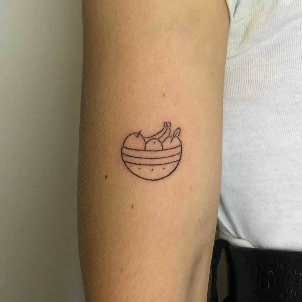 Fruit Hand-Poked Tattoo Ideas 3