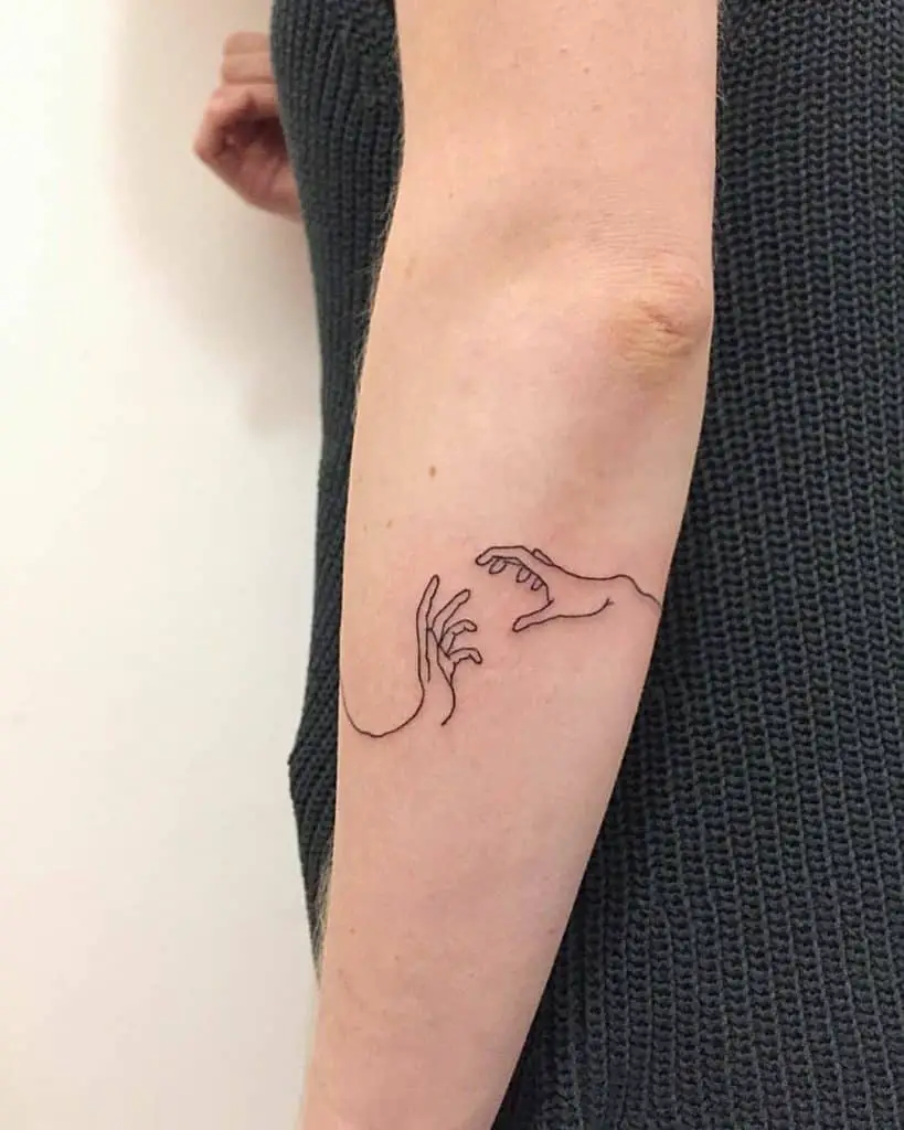 Hands Hand-Poked Tattoo Ideas 3