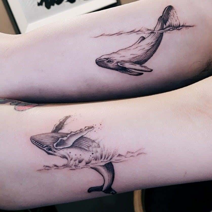Small Whale Forearm Tattoos 