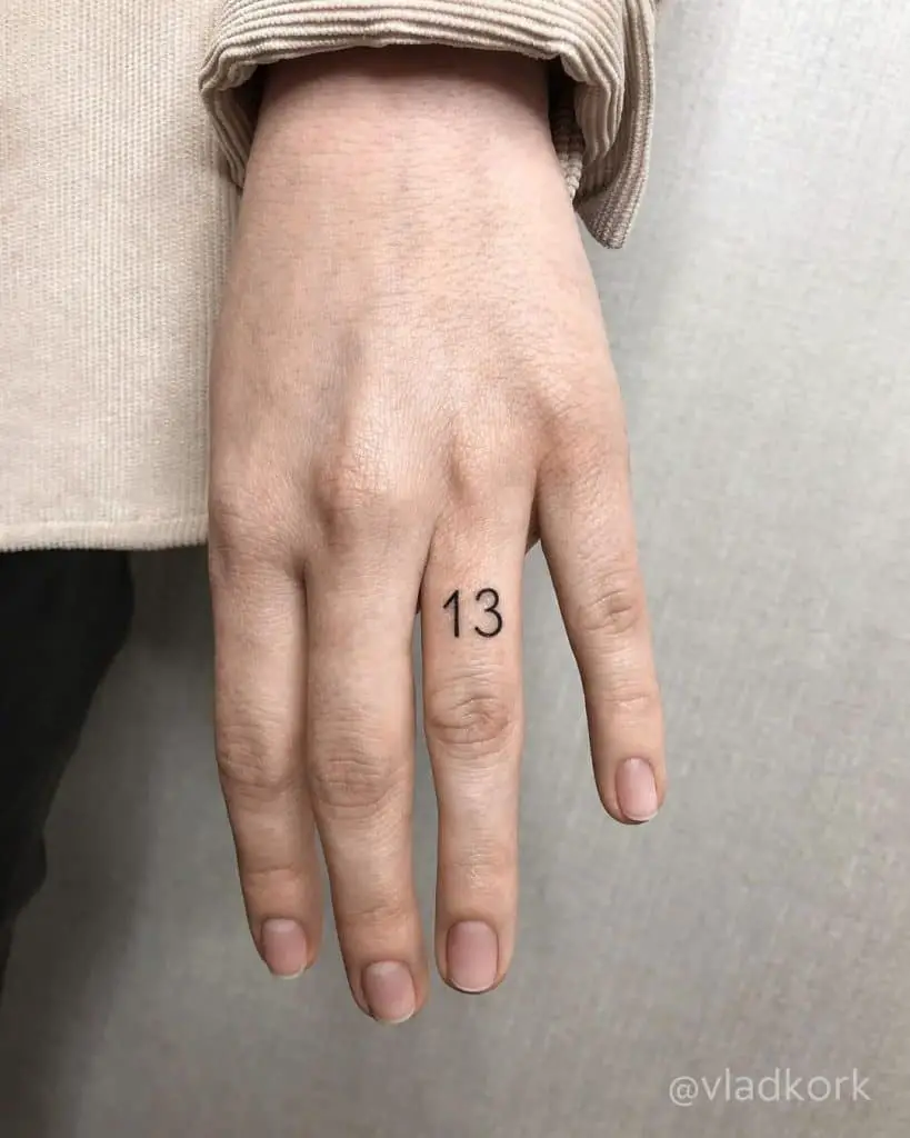 small tattoo on finger