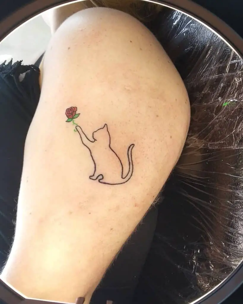 Cat tattoo with big meanings 4