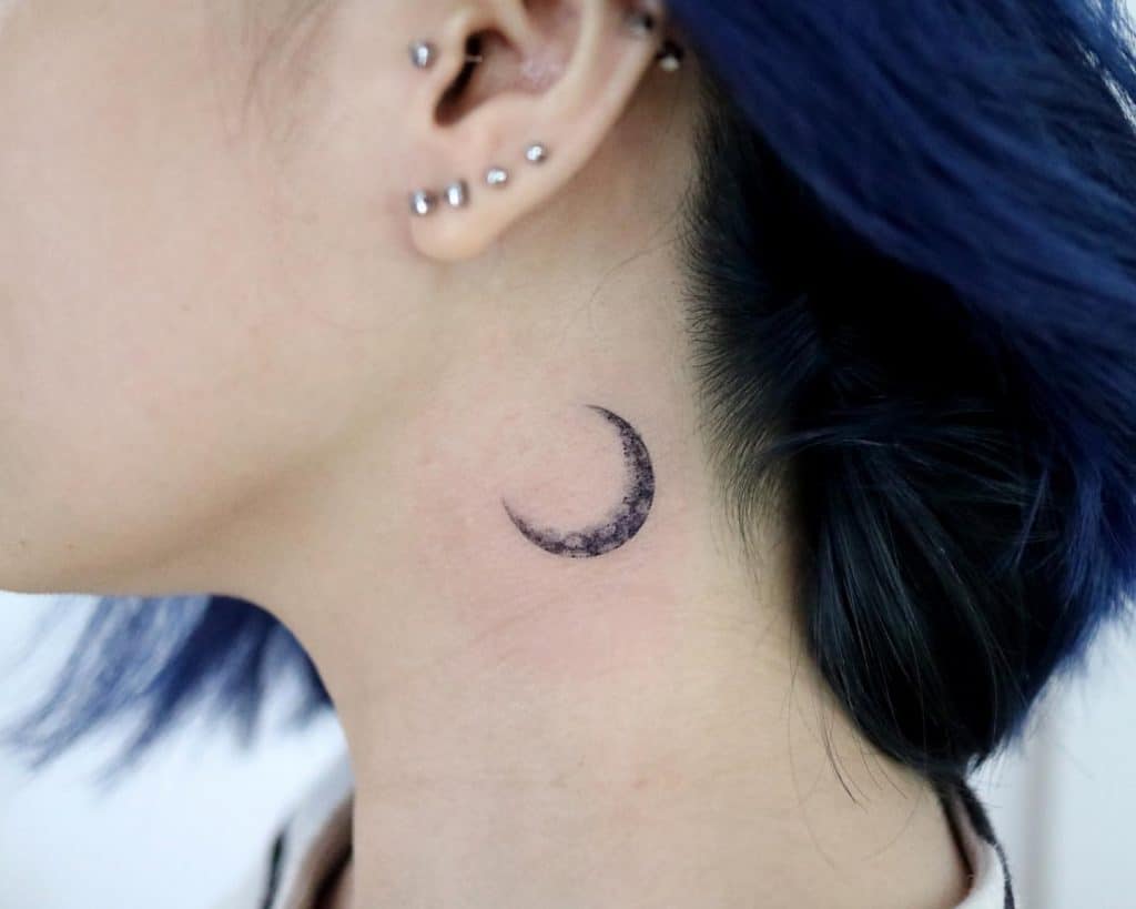 Crescent moon tattoo 4