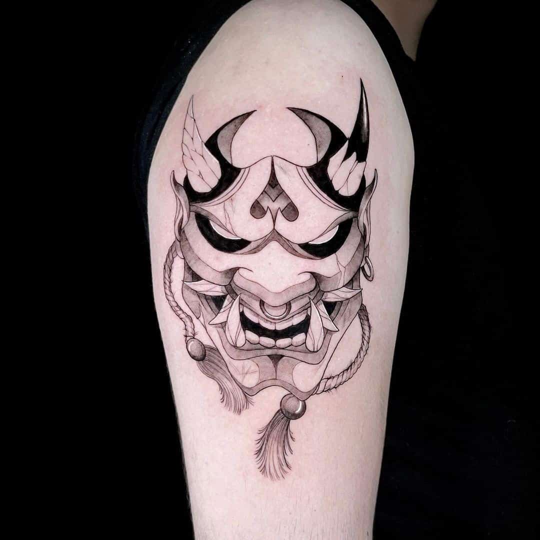Samurai Oni Mask Tattoo