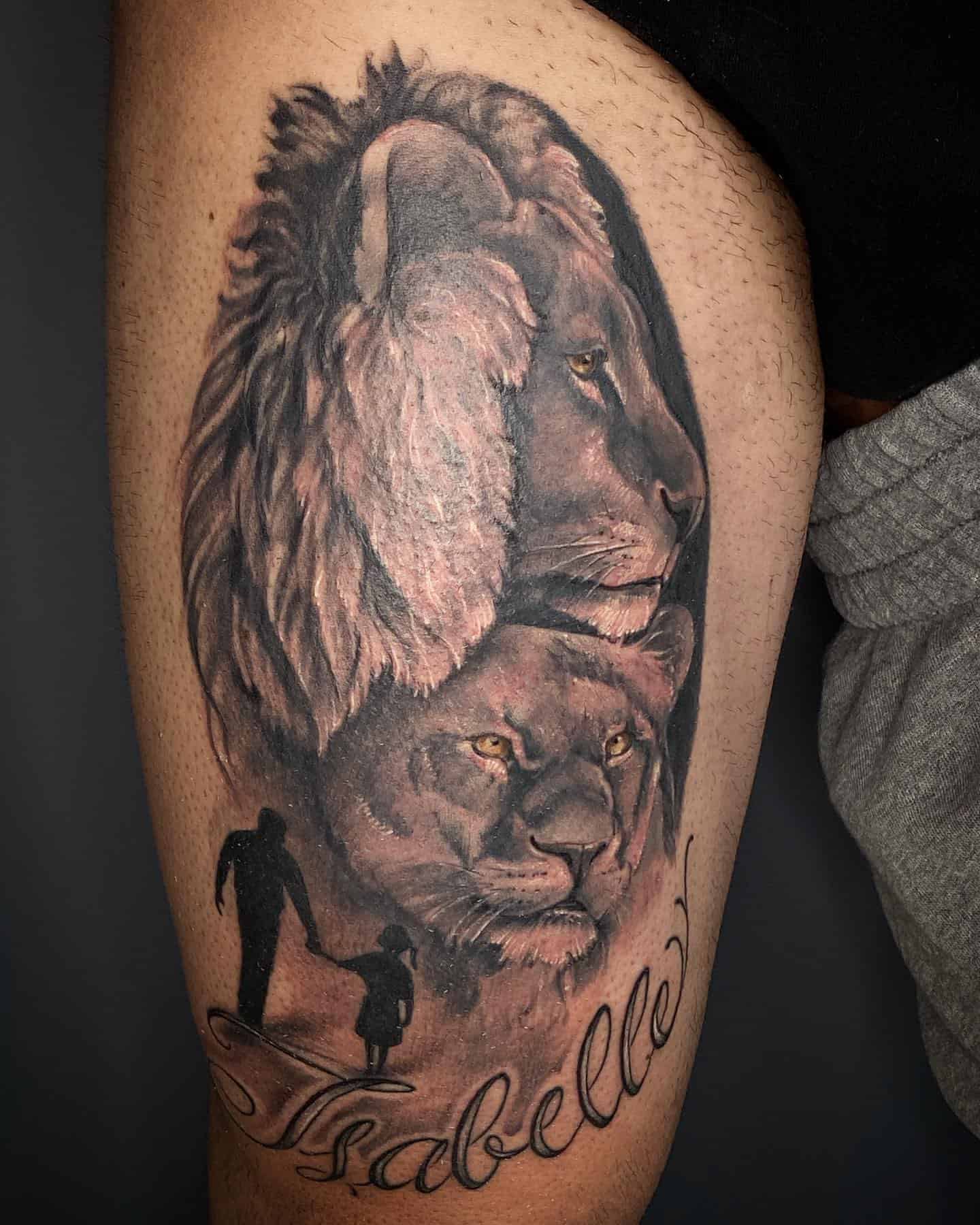 Animal Father and Daughter Tattoos 2