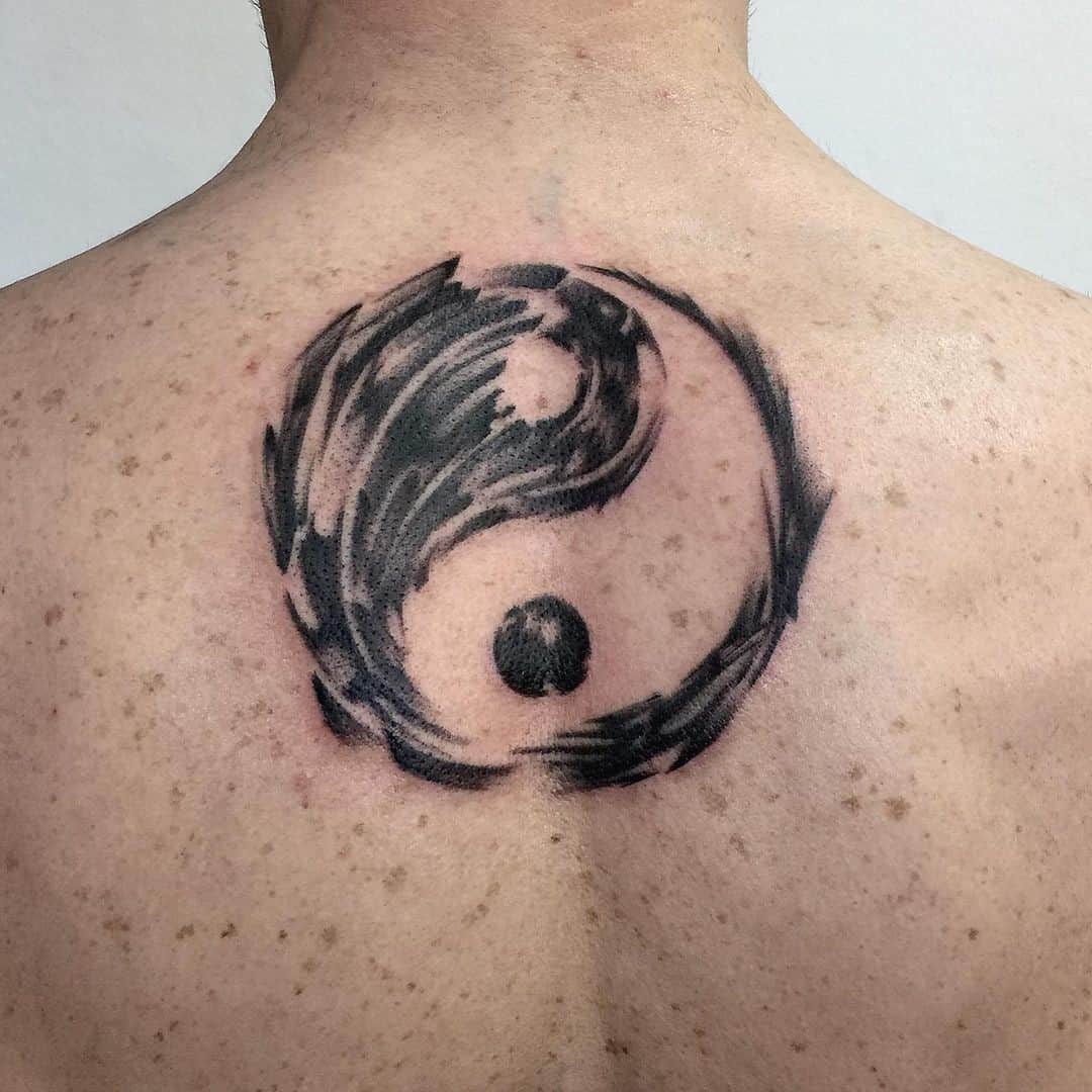 Artsy Yin Yang Tattoo Idea