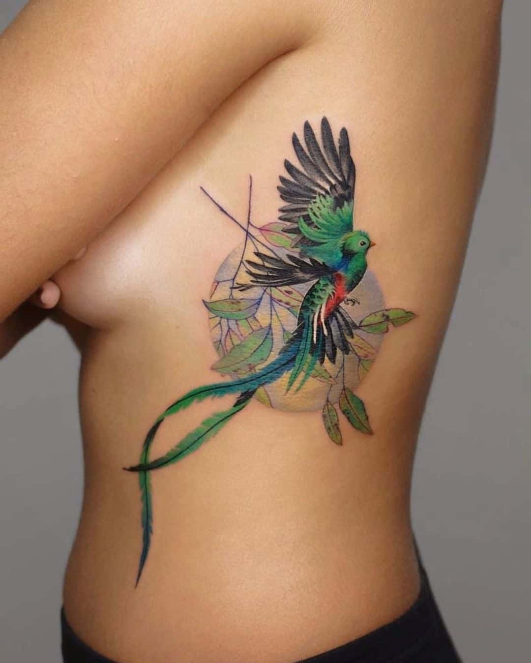 Bird side tattoo 4