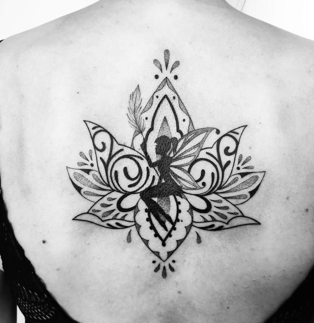 Black Fairy Wings Tattoo 