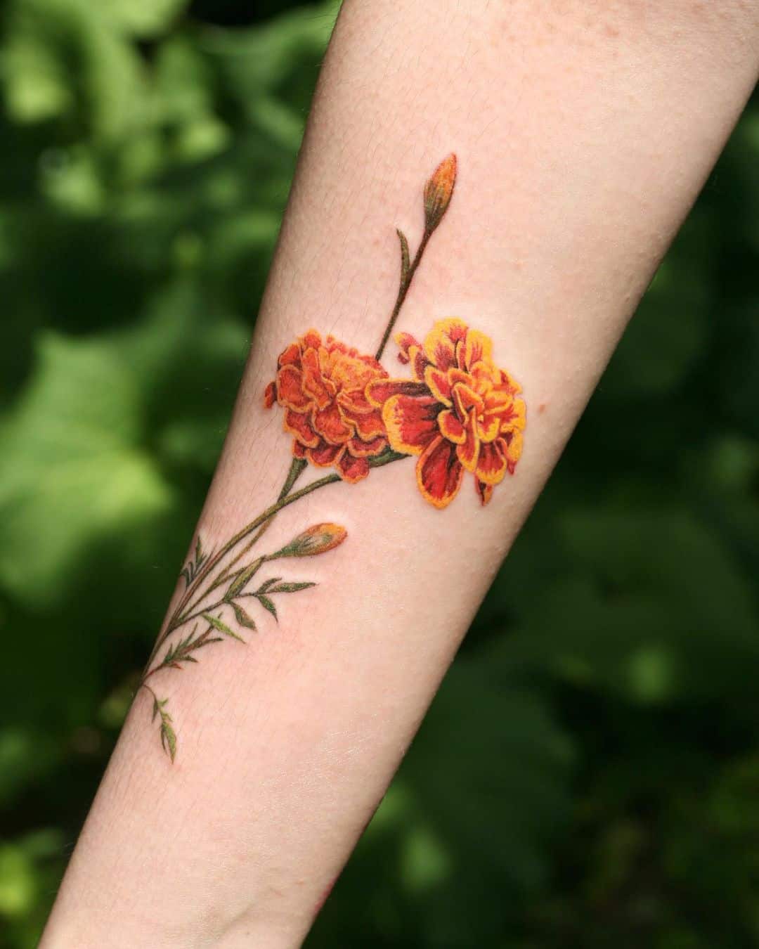 Botanical Flower Tattoo