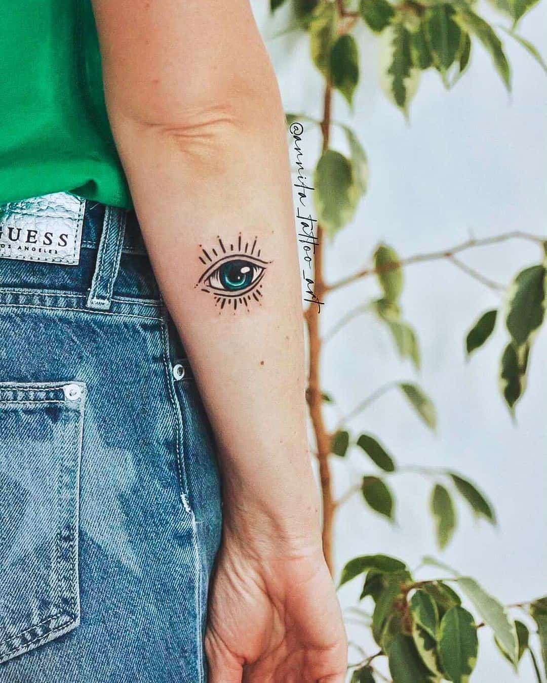 Evil Eye Tattoo Small & Delicate