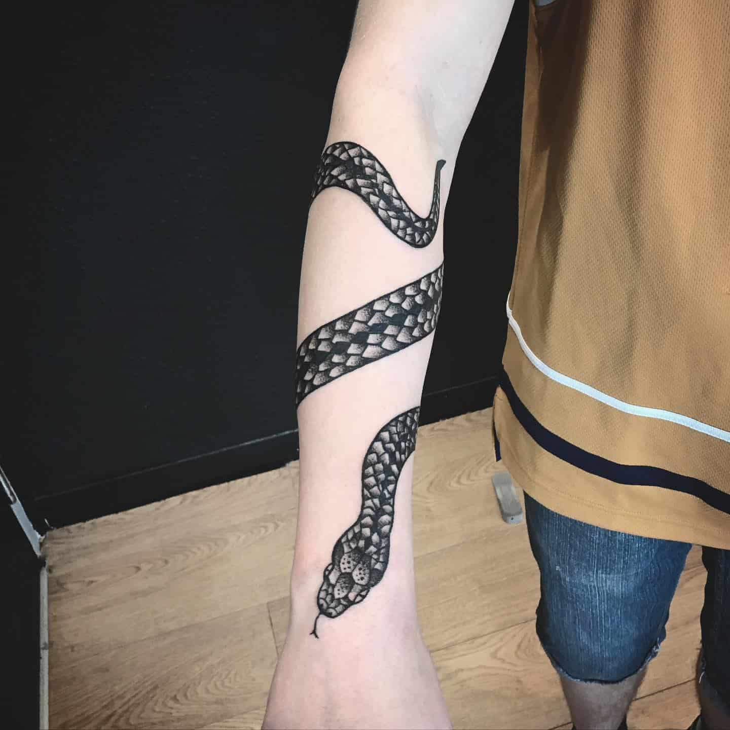 Forearm Snake Tattoo 1