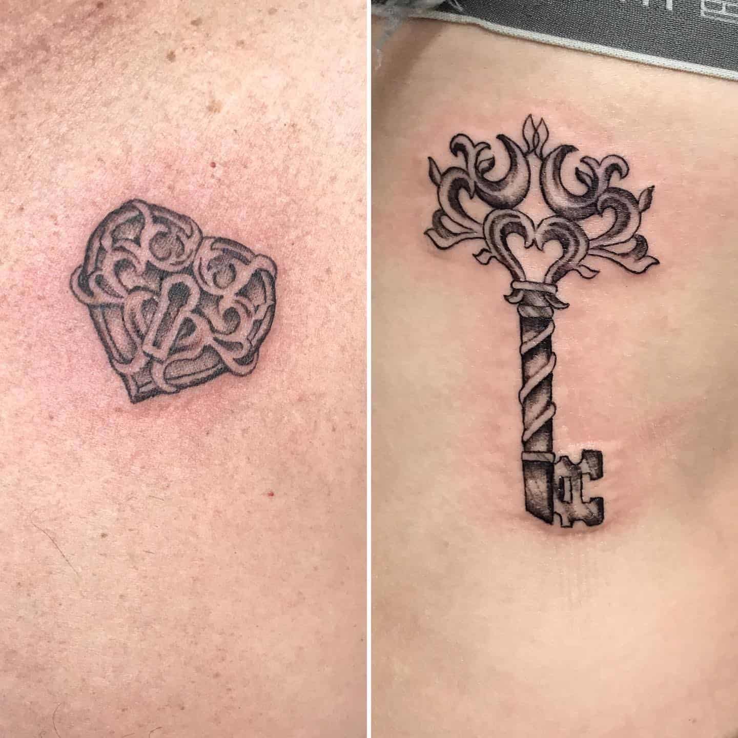 Key and Lock Tattoo 1