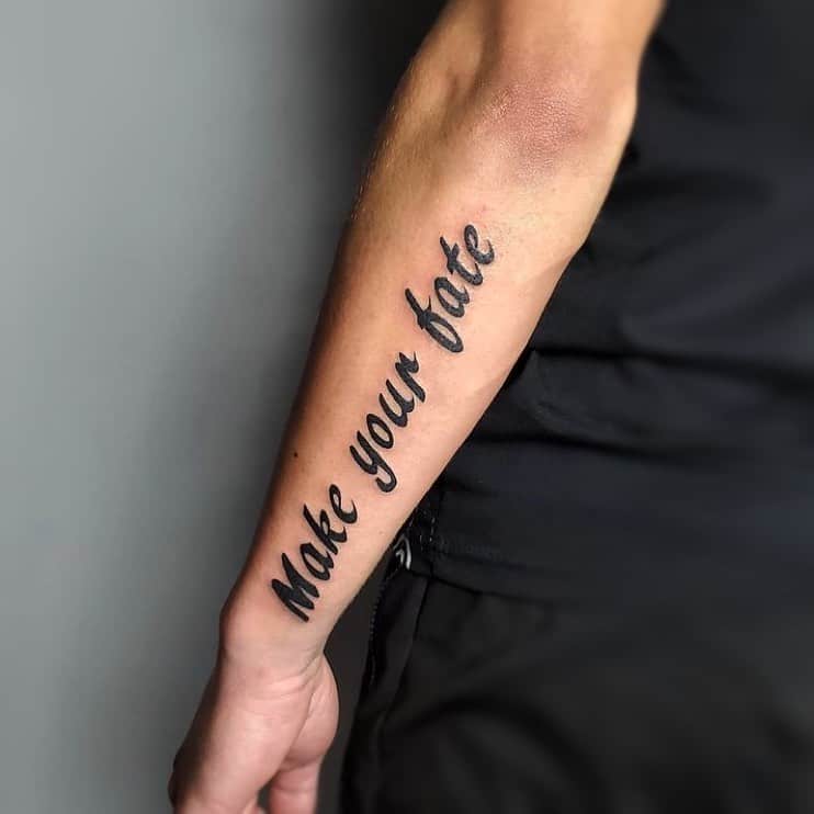 Quote Tattoo on Forearm 1