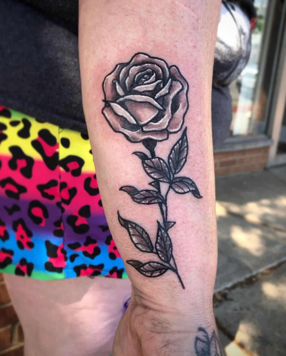 Rose Forearm Tattoo 1